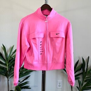 Nike Women's Pink Crop Top Jacket